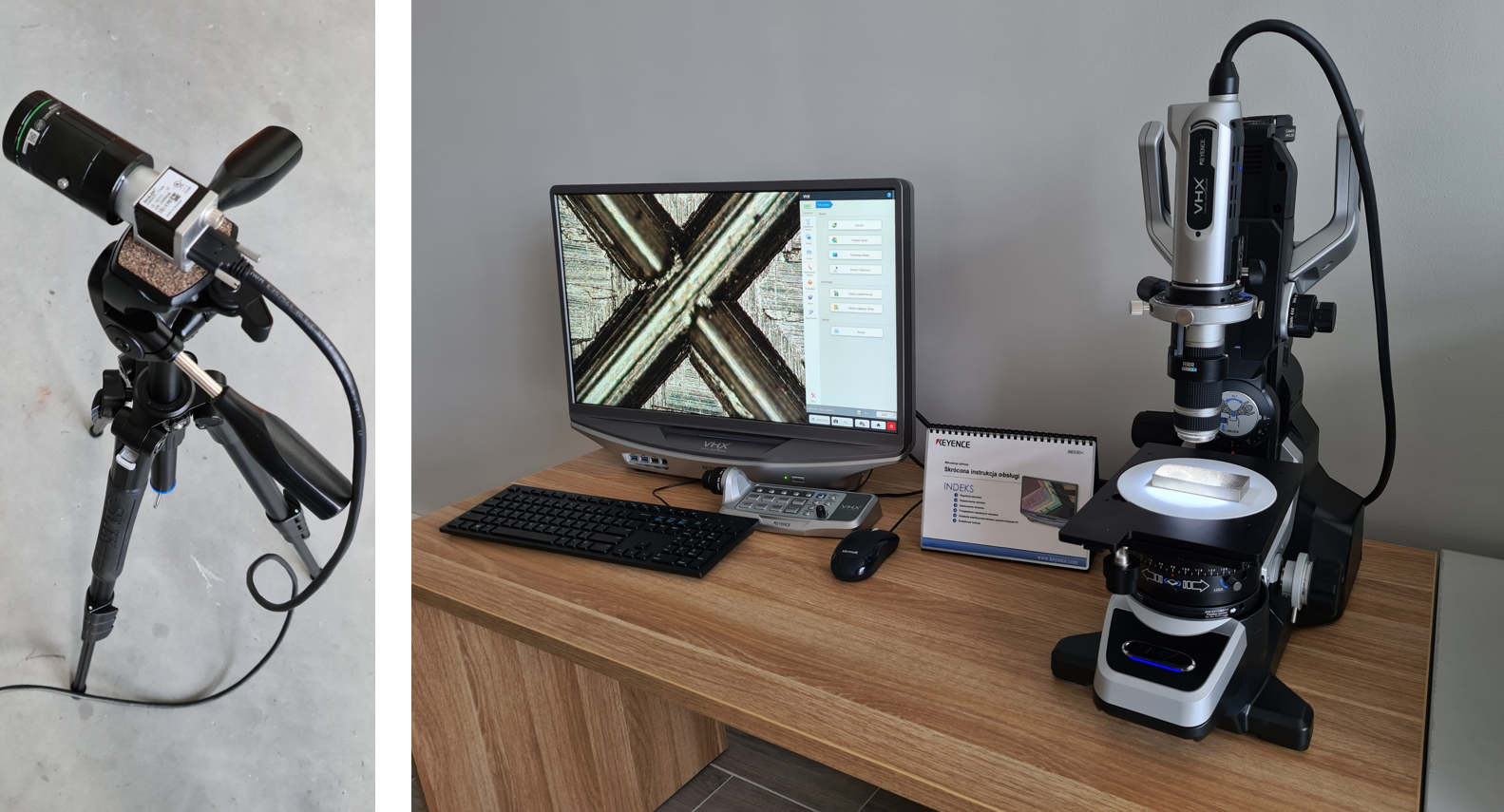 System Aramis 2D i Mikroskop cyfrowy VHX-970F